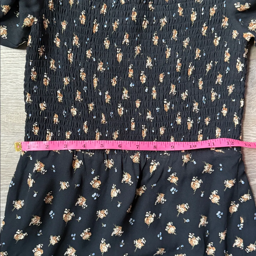 MAJE Rithik Smocked Floral Print Dress - Image 10