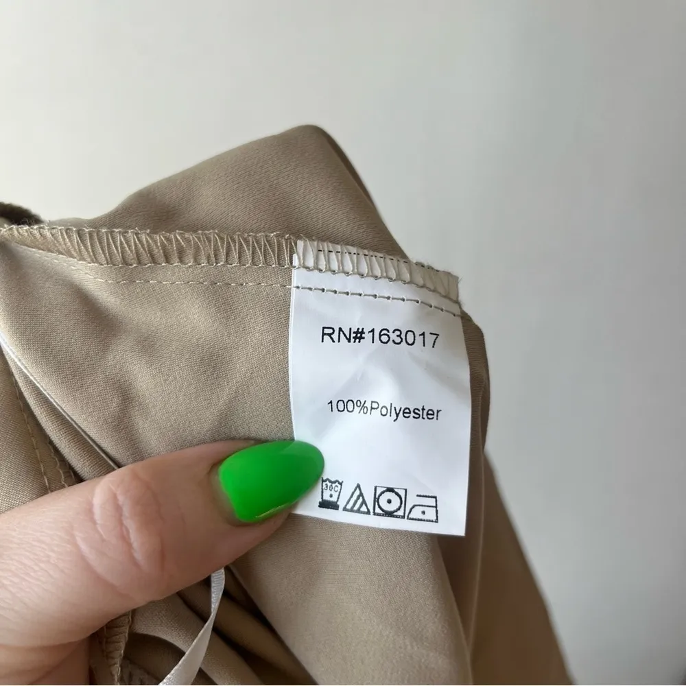 Princess Polly Curve Archer Straight Leg Taupe Trouser Pants Plus Size 14 - Image 7