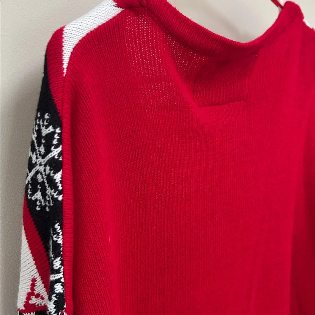 Festive Reindeer Women's Sweater L Red Size L - Image 6