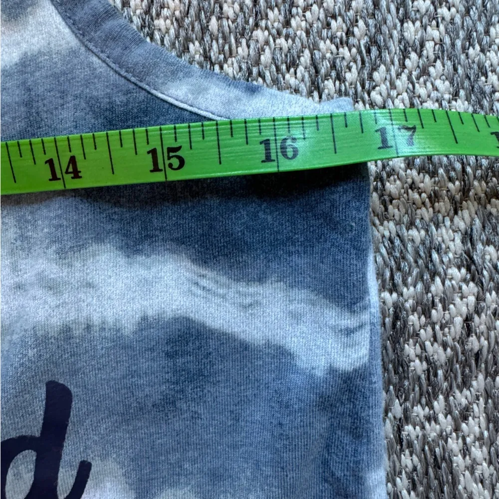 LUCKY BRAND Los Angeles Blue & White Bleached Striped Tank Top - Large - Image 6