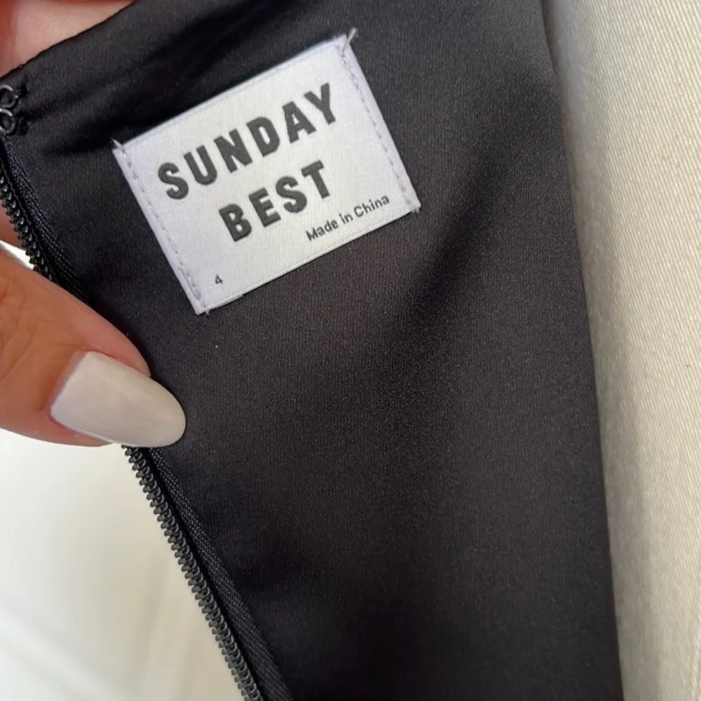 Aritzia Sunday Best Black Shimmer Mini Dress - Image 7