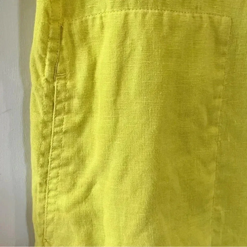 JOHN-MARK, S, Stand-up collar, slip-over, two shell buttons in front, linen - Image 4