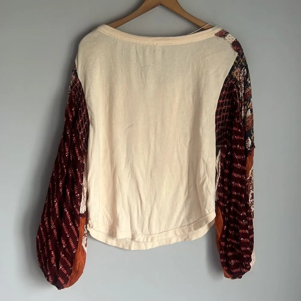 Free People Vintage Combo Light Magic Henley Blouse - Image 4