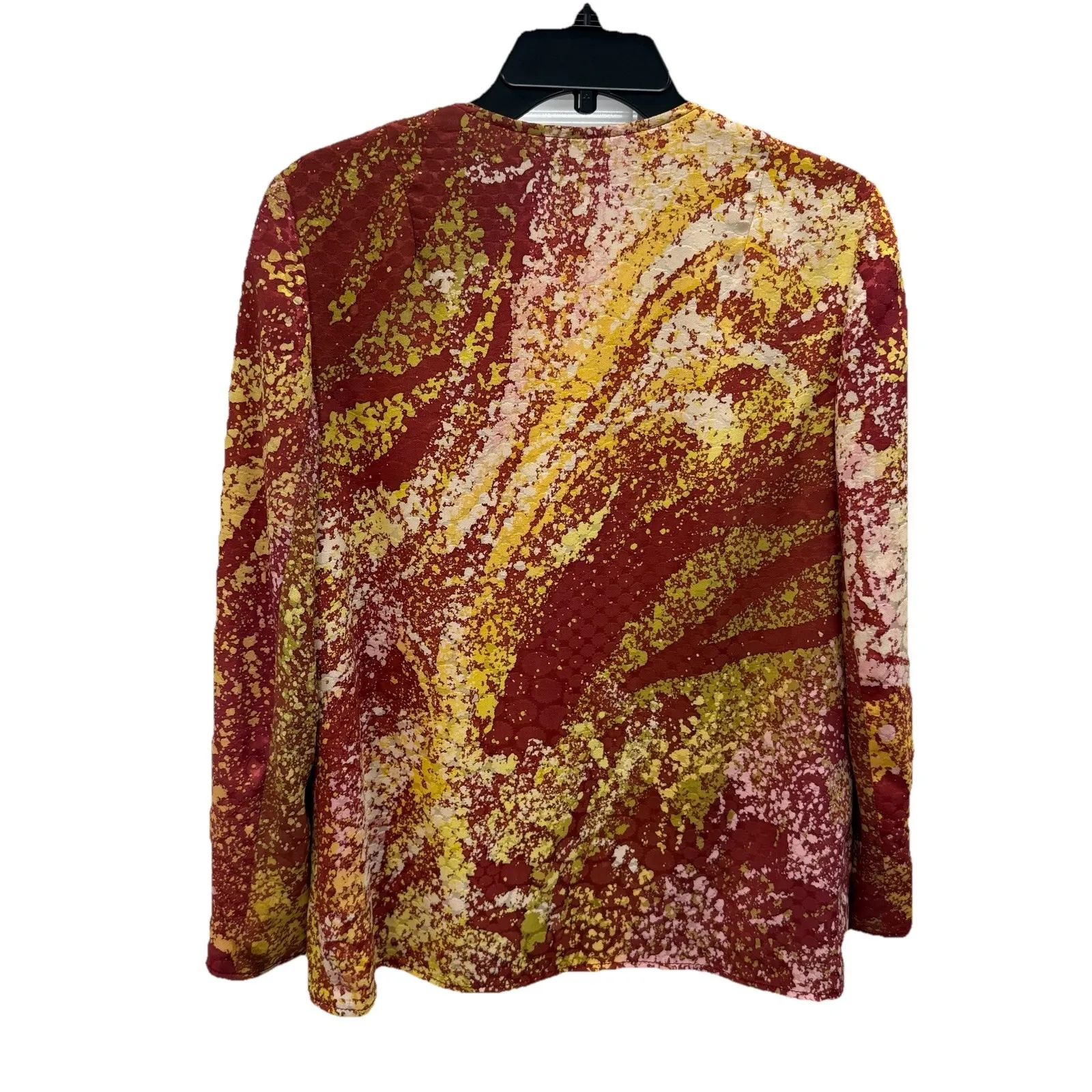 Iris Teragawa Vintage 60s Designer Hand Dyed Red Orange Yellow Blazer‎ Size M/L Size M - Image 2