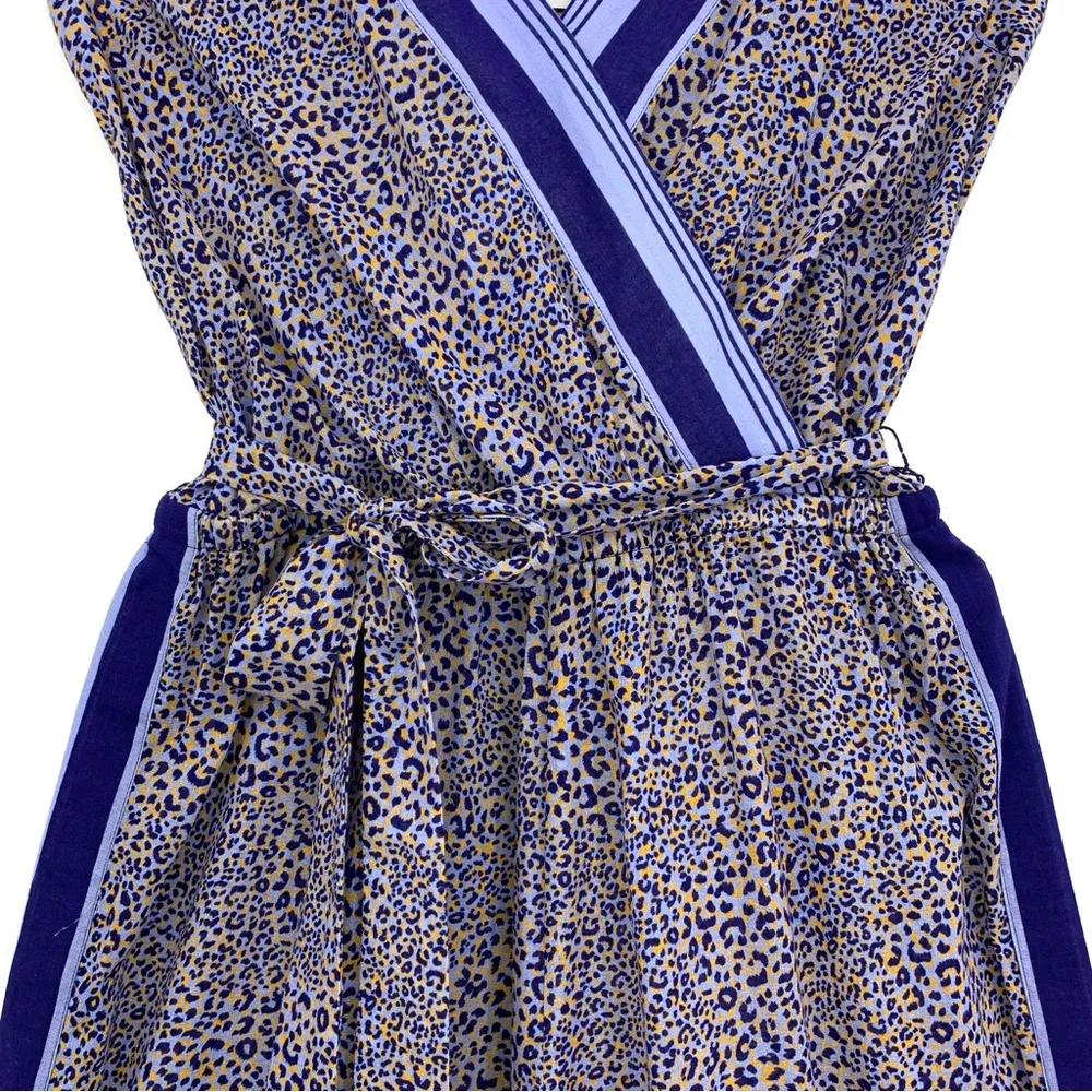 SEAFOLLY Spirit Animal Jumpsuit Blue Cheetah Print S - Image 3