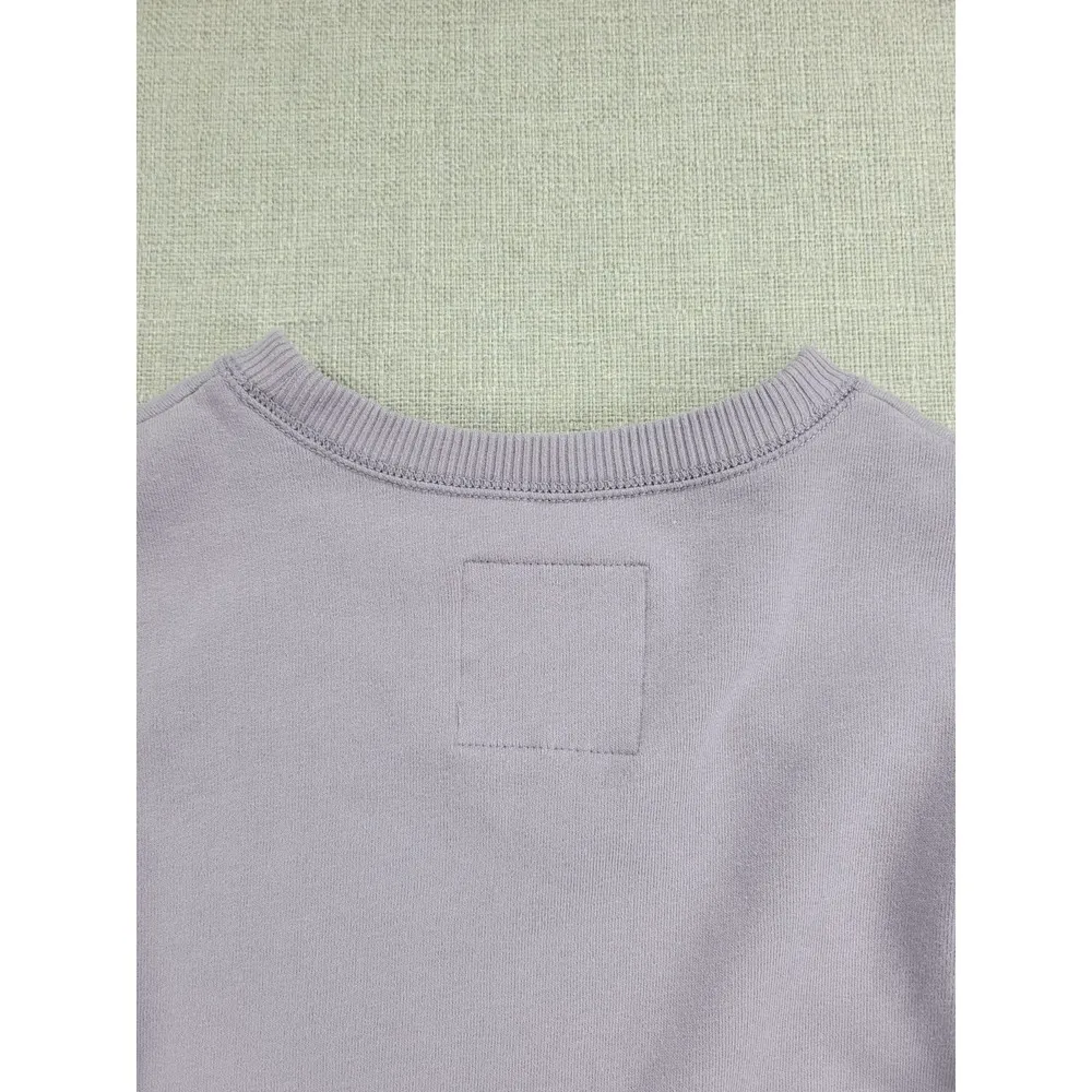 Hollister Womens Sweatshirt Size XS Lavender Floral Logo Crew Neck Pullover - Image 8