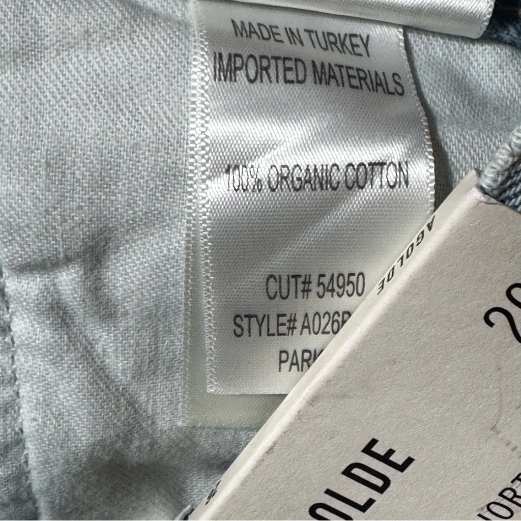 Agolde NWT Vintage Cut Off Parker Shorts 26 Encore Light Wash Hi-Rise Button Fly - Image 8