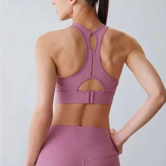 Berlook Activewear Pink U Neck X Cross Sports Bra - Image 2