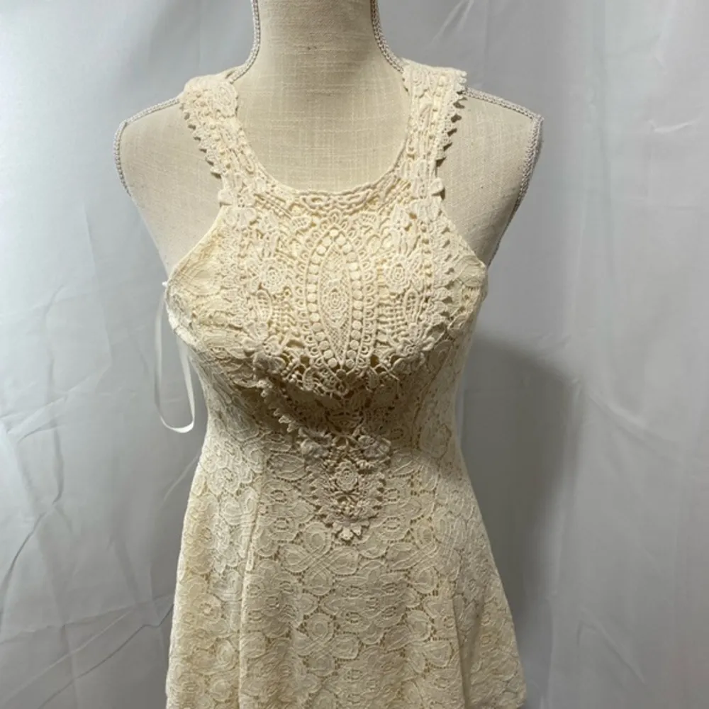 Jodi Kristopher lace over lay skater dress size 3 - Image 5