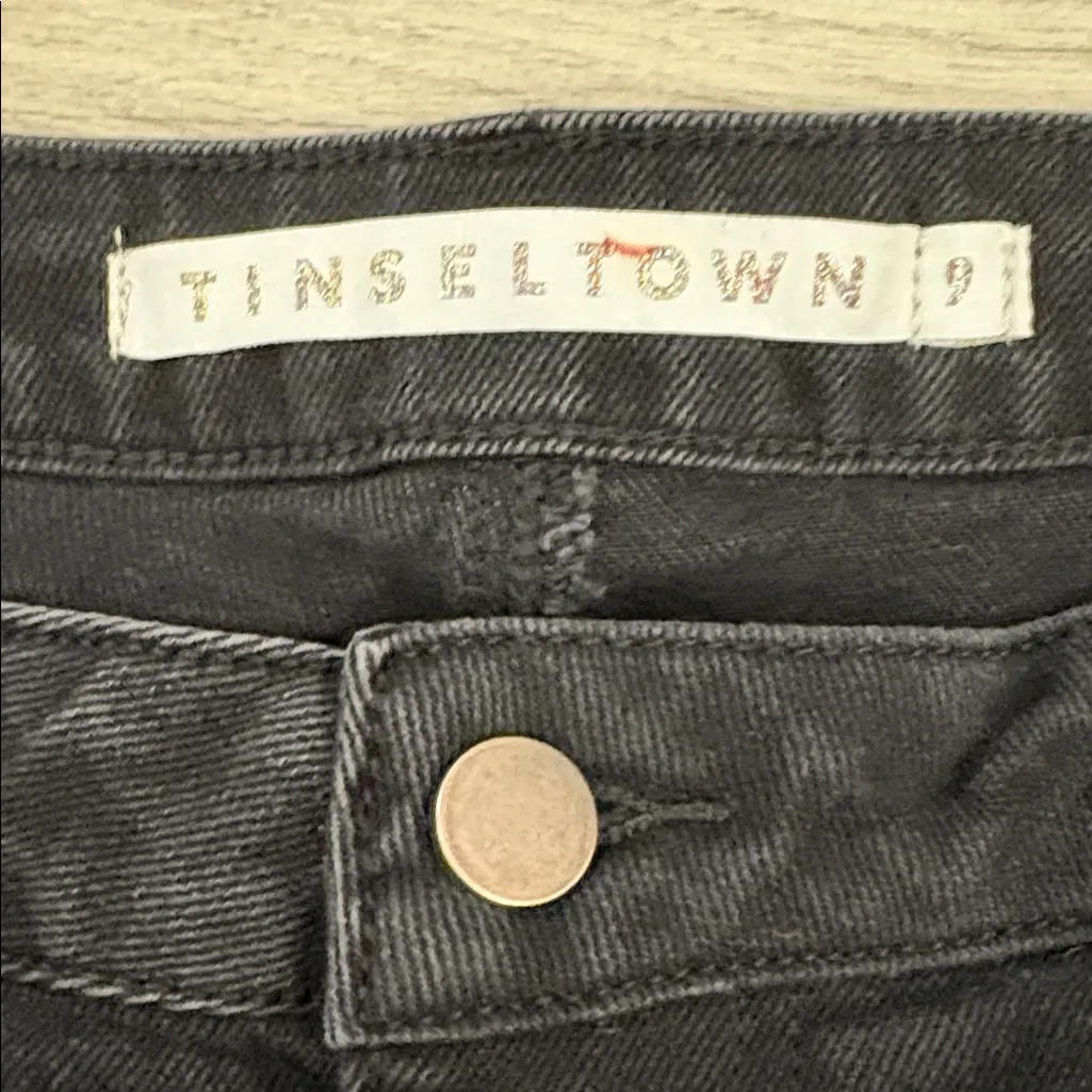 Tinseltown Black Fringe Bottom Flare Women's/Junior's Jeans Size 9 - Image 8
