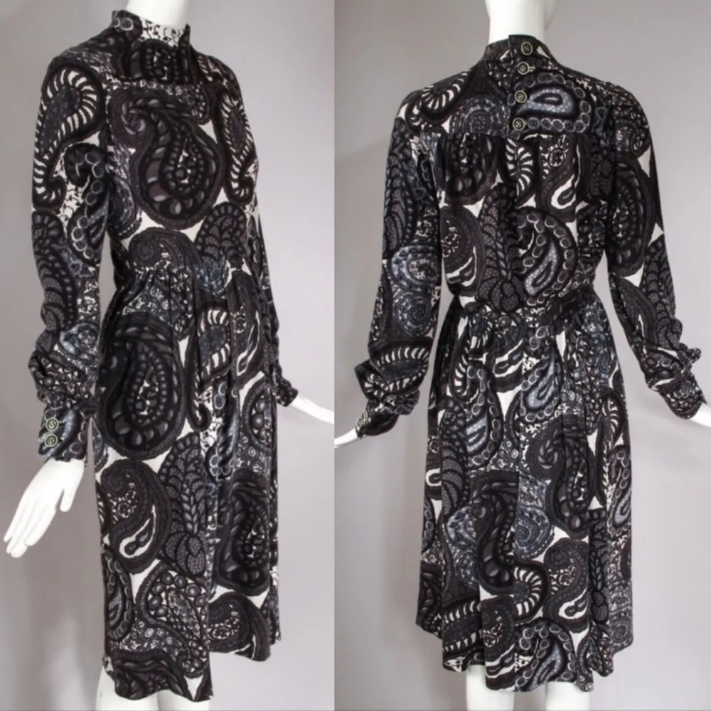 Donald Brooks dark paisley print long - Image 2