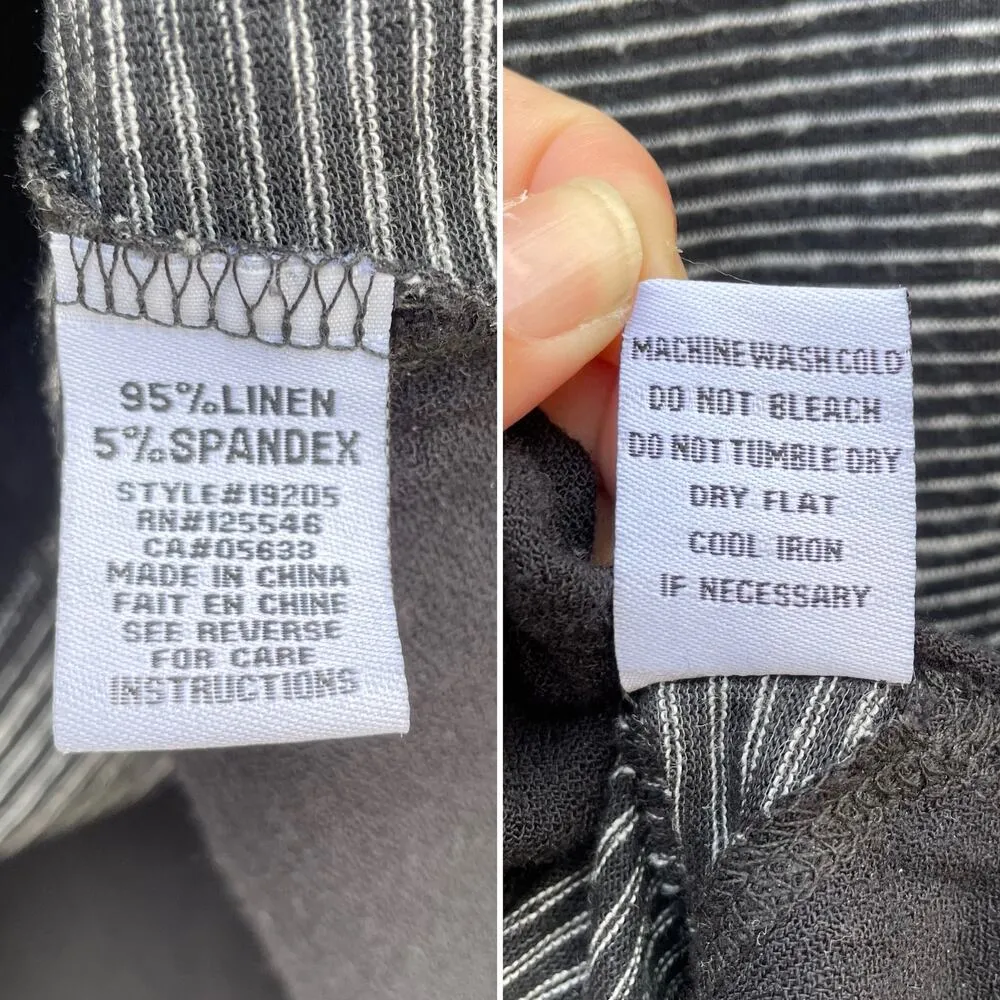 Habitat Black & White Loose Fit Tee Faux Wrap M - Image 5