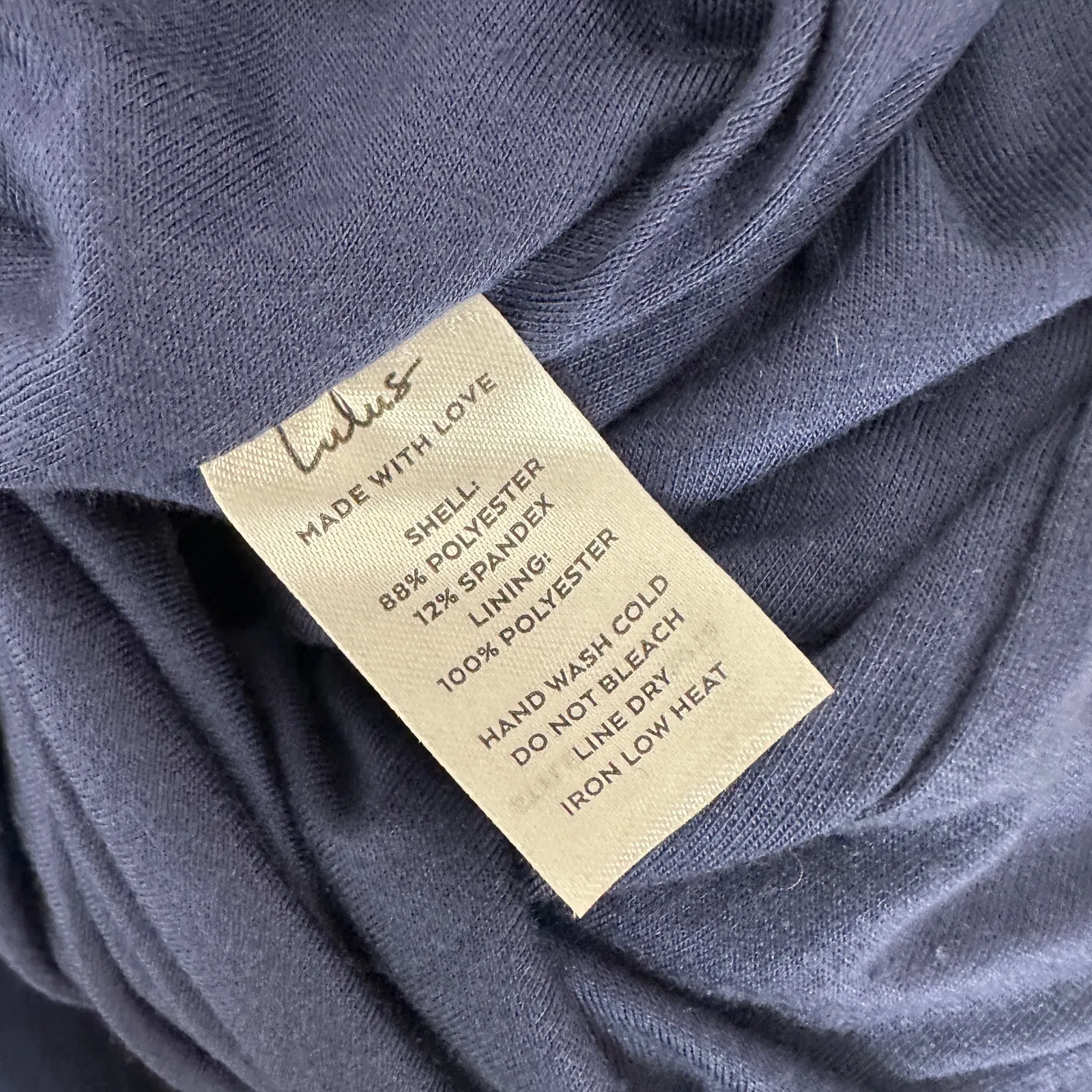 Lulus Iconic Allure Navy Blue Cowl Neck Lace Up Ruched Maxi Dress Stretch XS NWT - Image 12