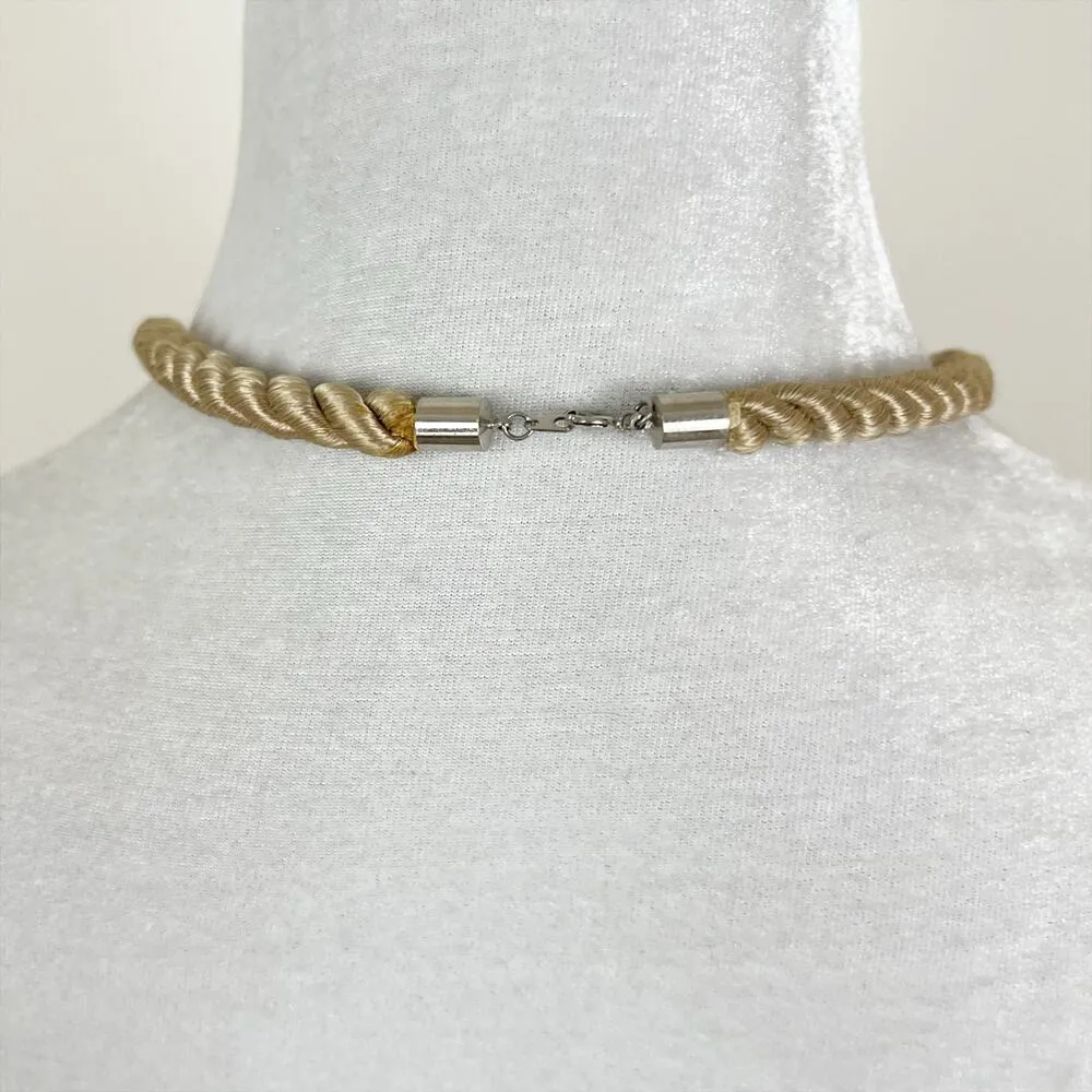 Handmade Rope Cord Necklace with Large Hand Painted Cat Friends Clay Pendant - Image 3