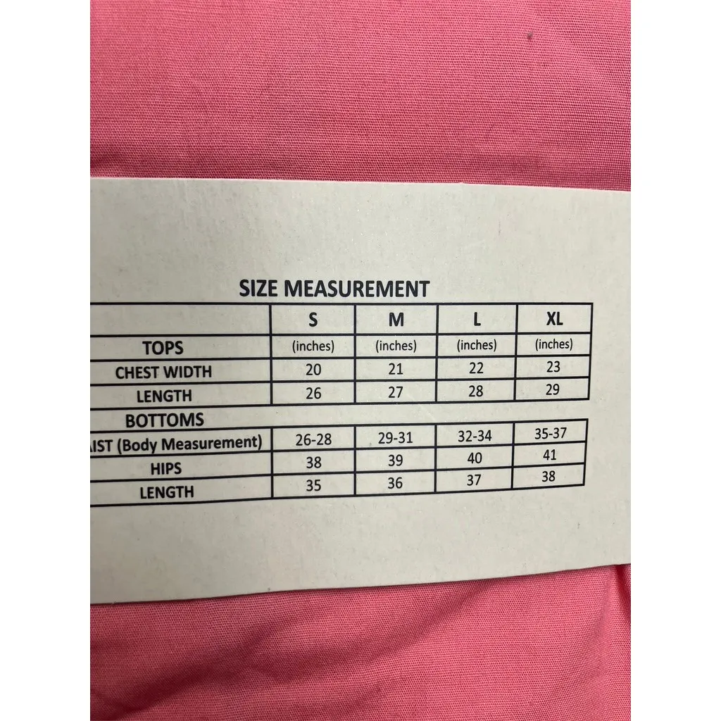 BALENO Women's Coral 100% Cotton Short Sleeve Pajama Set Size M Lounge Wear New Pink Size M - Image 8