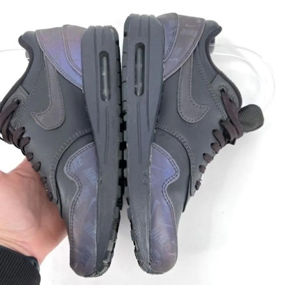 Nike Womens Air Max 1 Lux Logo Prints 2018 Round Toe Sneaker Shoes Purple Size 6 - Image 6