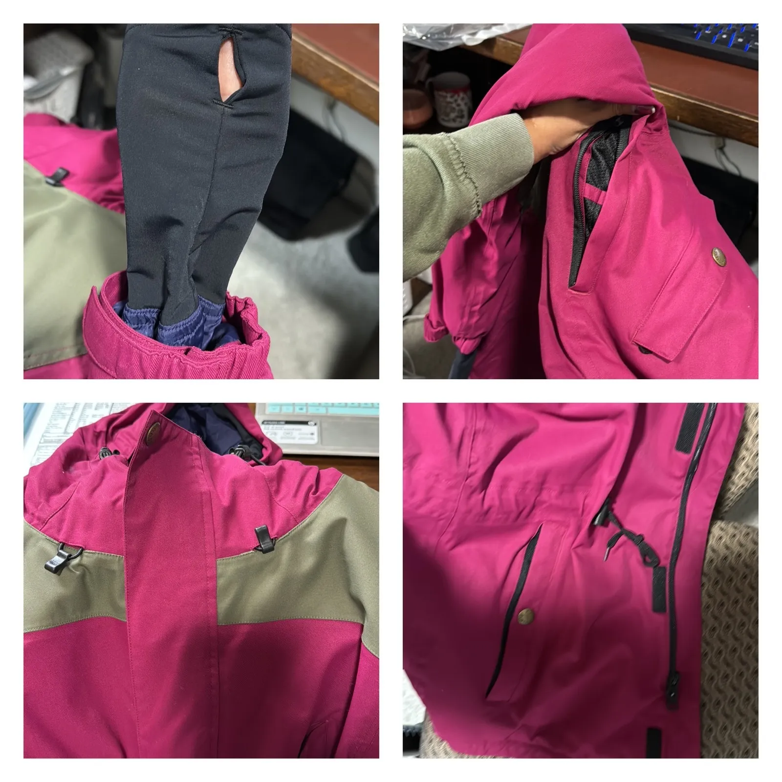 Air Blaster ski jacket pink grey sample women’s size M snowboarding skiing Size M - Image 9