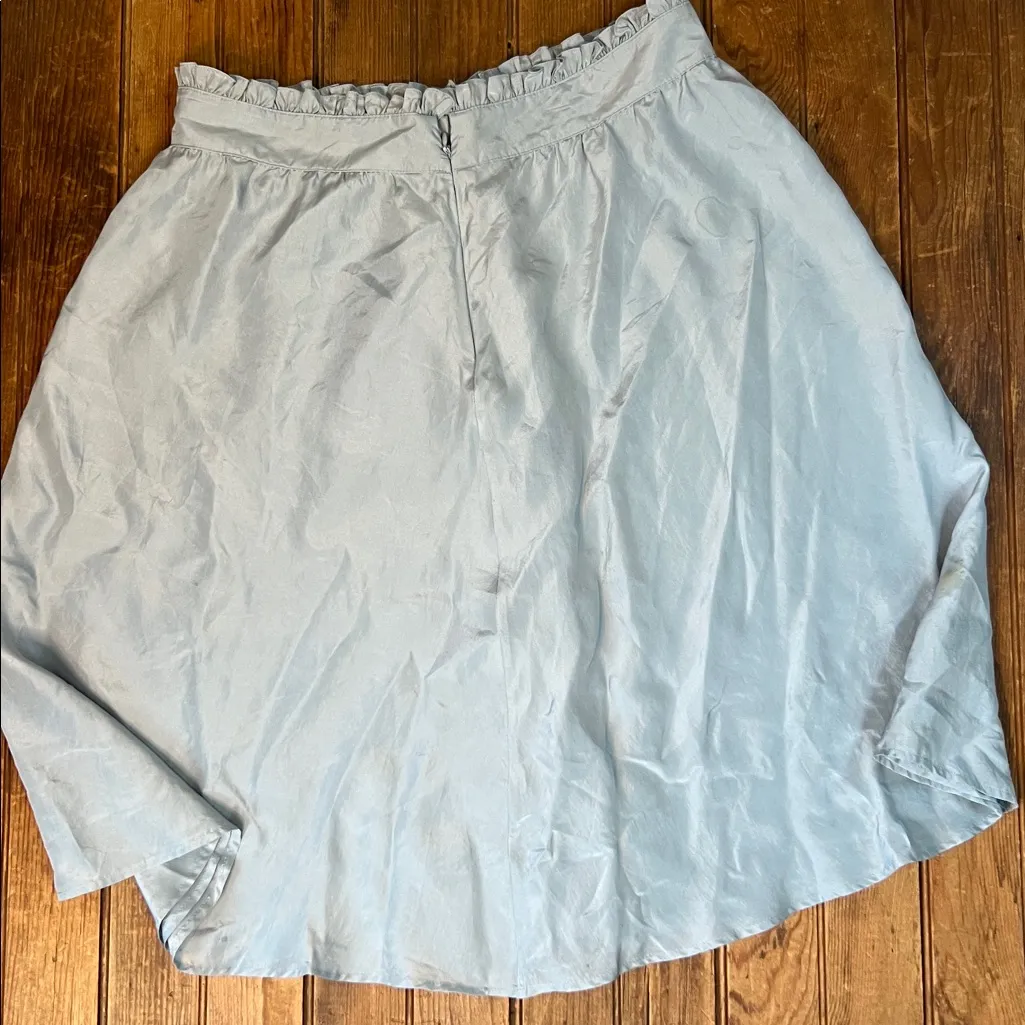 Burberry blue gray ruffle top silk midi skirt rescue me ! - Image 3