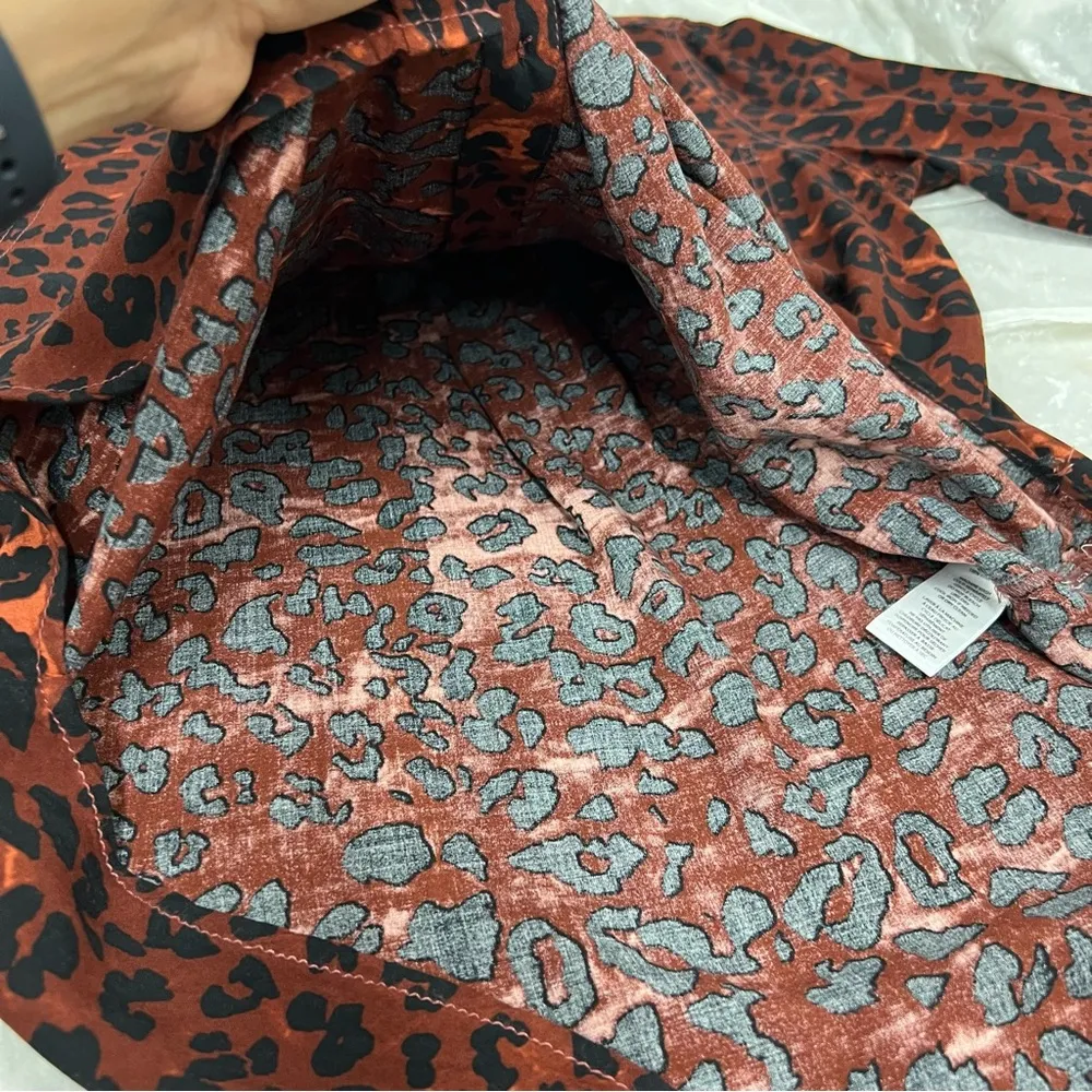 Beach Lunch Lounge Leopard medium Alanna Button Up Shirt - Image 11