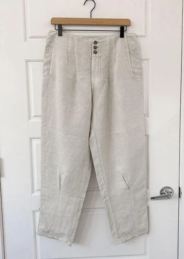 Anthropologie Marrakech Nicola Pleated Pants Linen - Image 3