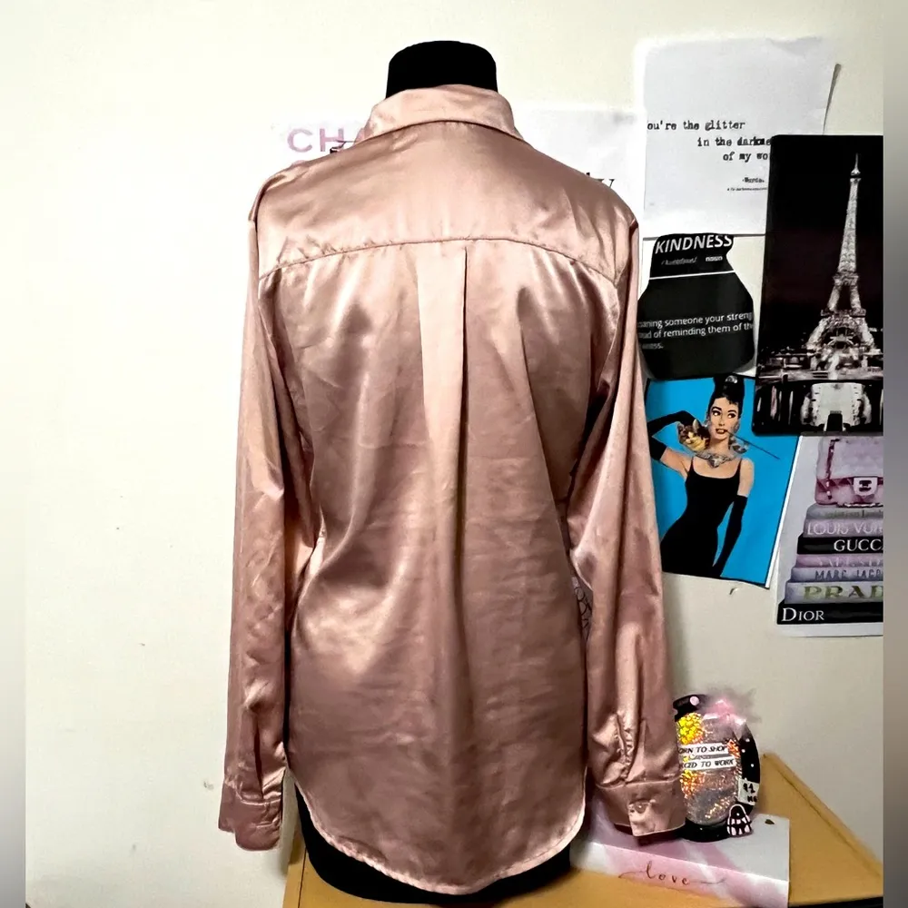 Almost Famous light pink button top medium - Image 4