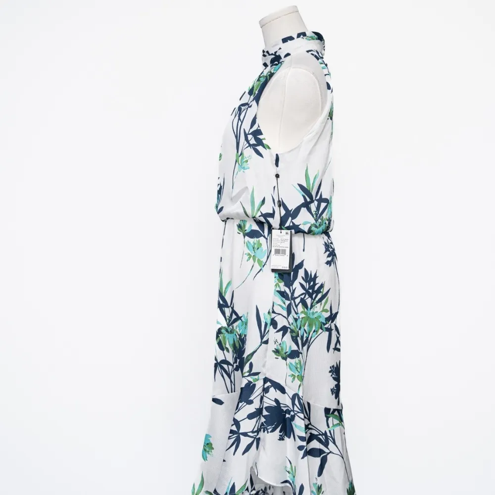 Adrianna Papell Floral Halter Midi Dress - Image 7