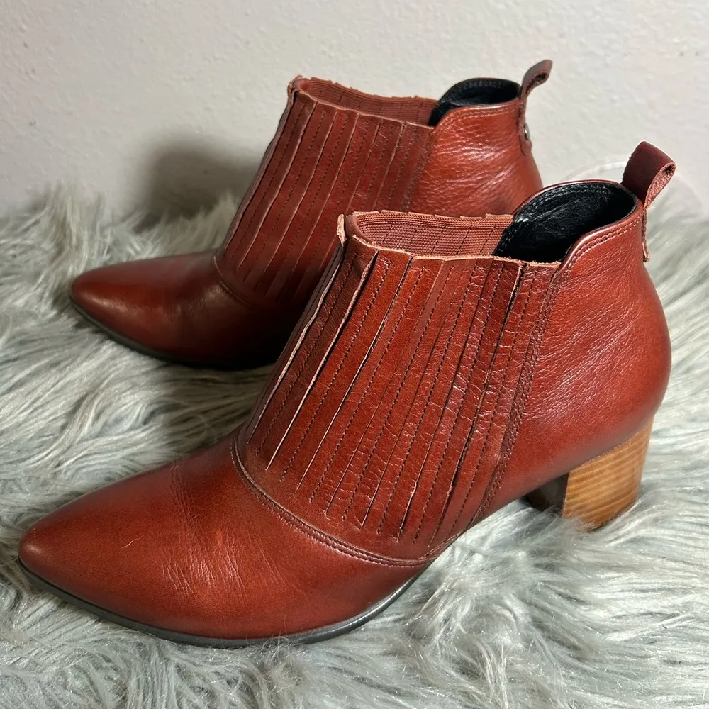Ecco ECCO Women's Shape 45 Pointy Boots Elegant Burgundy Ankle Boots Size 38 Red - Image 3