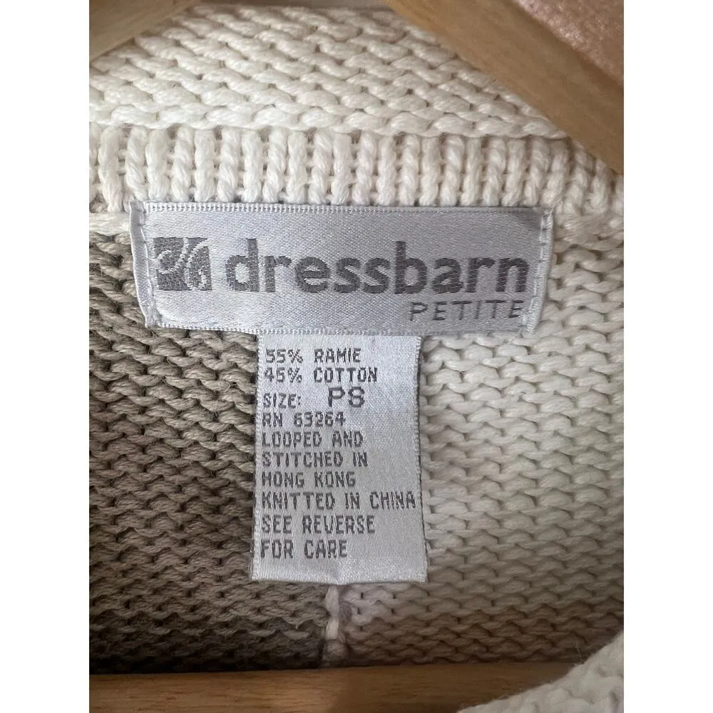Vintage 90s Dress Barn Knit Cardigan Cottage Core Small Petite - Image 8