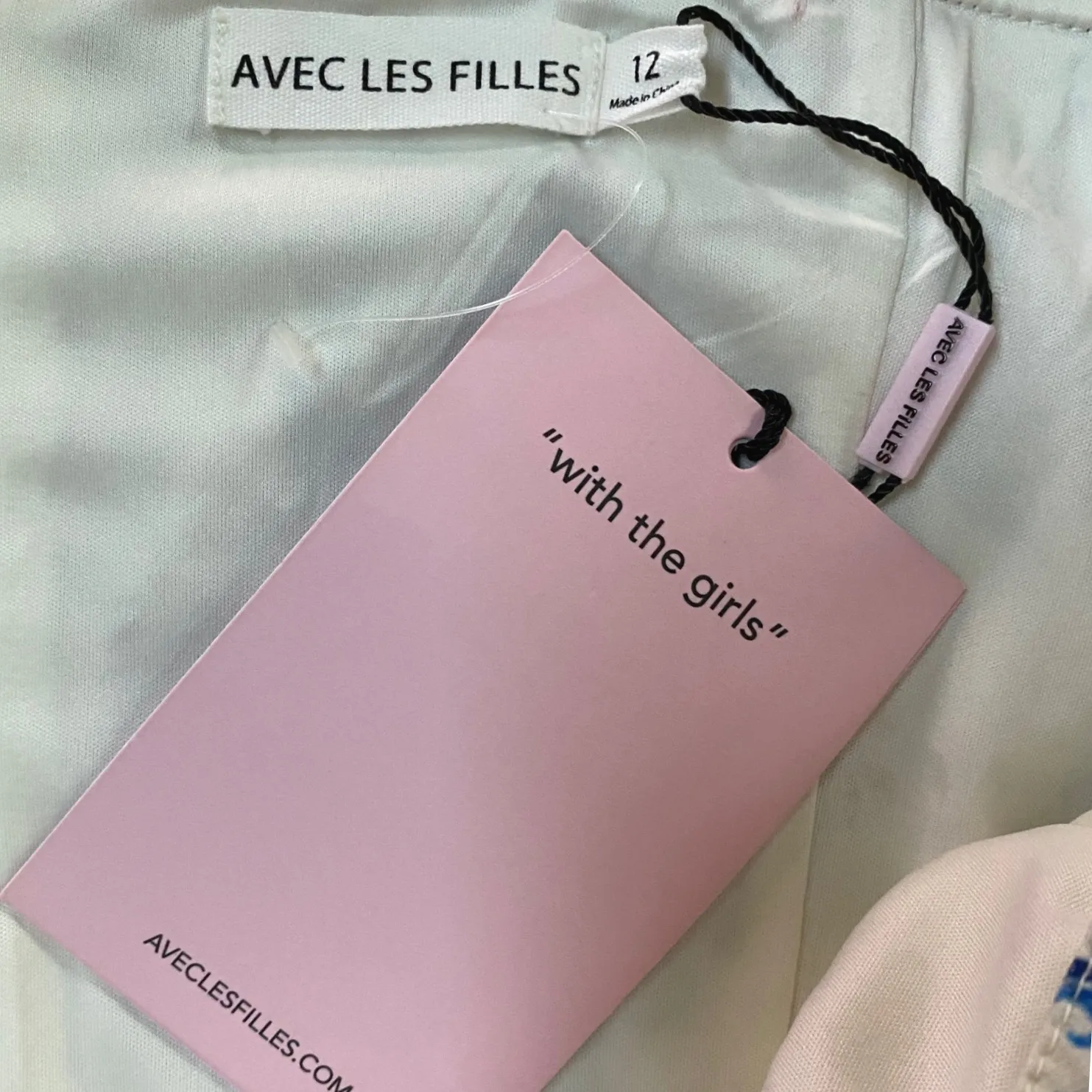 Avec Les Filles Sleeveless Blue Palm Tile Sweetheart Neckline Midi Dress 12 -NWT - Image 5