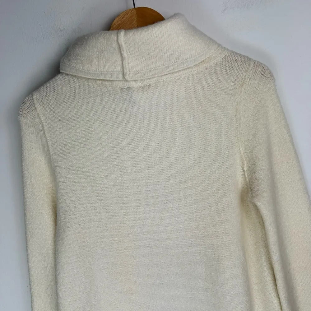 Anthropologie Akemi Kin Wool Alpaca Turtleneck Sweater Sz Small Fringe Trim - Image 11