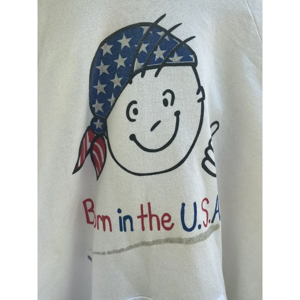 90’s Born In the USA Freeze New York Hoodie Size XXL Red White Blue Unisex - Image 6
