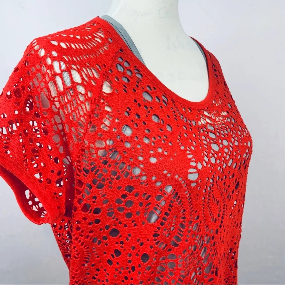 Two By Vince Camuto Mesh layered Blouse Size S - Image 5