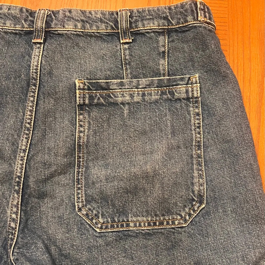 Free People We the Free Palmer High-Rise Button Fly Slouchy Denim Shorts Size 32 - Image 14