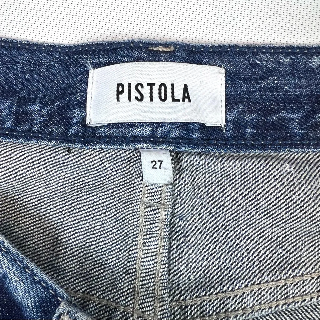 Pistola Presley High Rise Relaxed Roller Distressed Denim Jeans Size 27 - Image 11