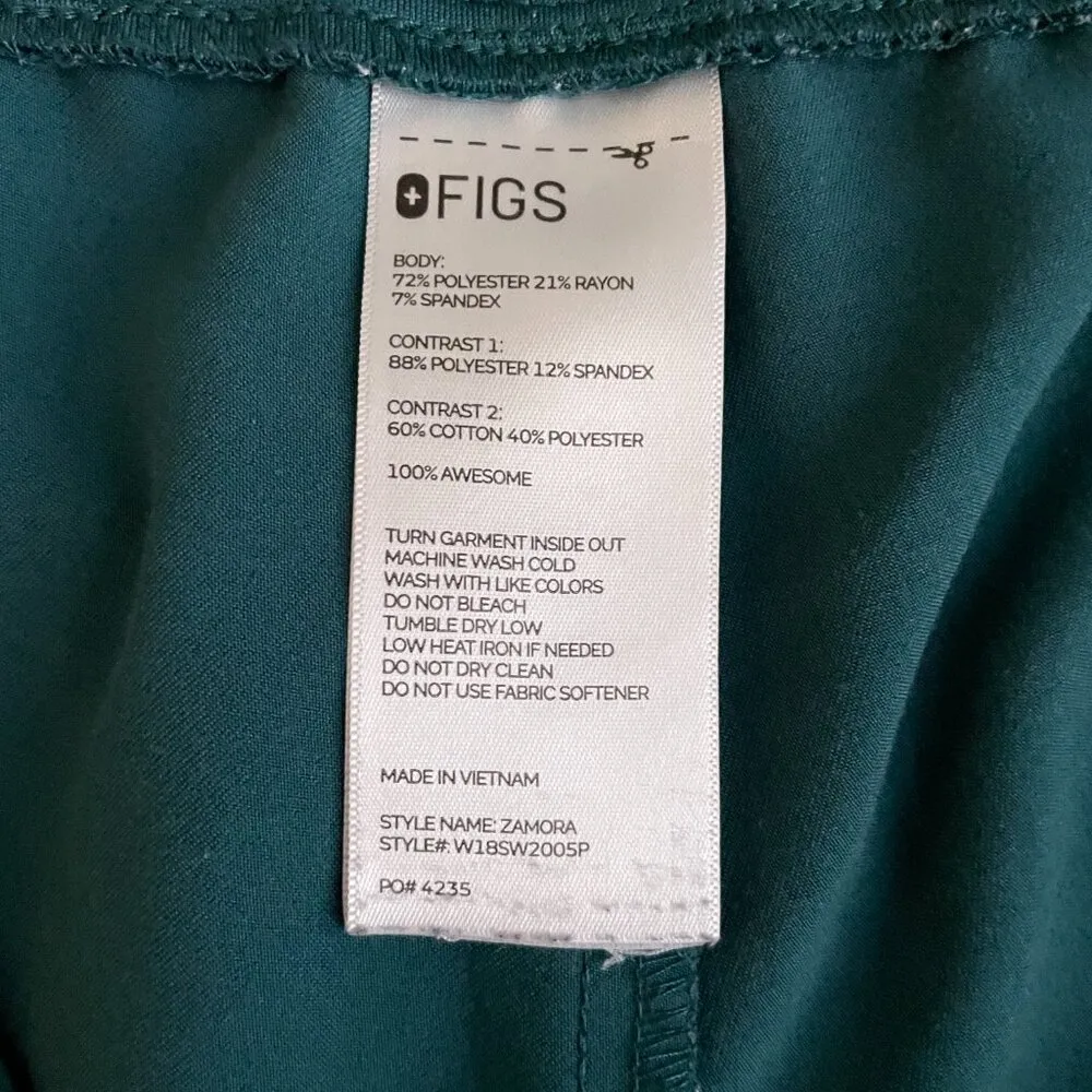 Figs Women XXLP Petite Teal Blue Zamora Jogger Scrub Pants Pocket Yoga Waistband - Image 10