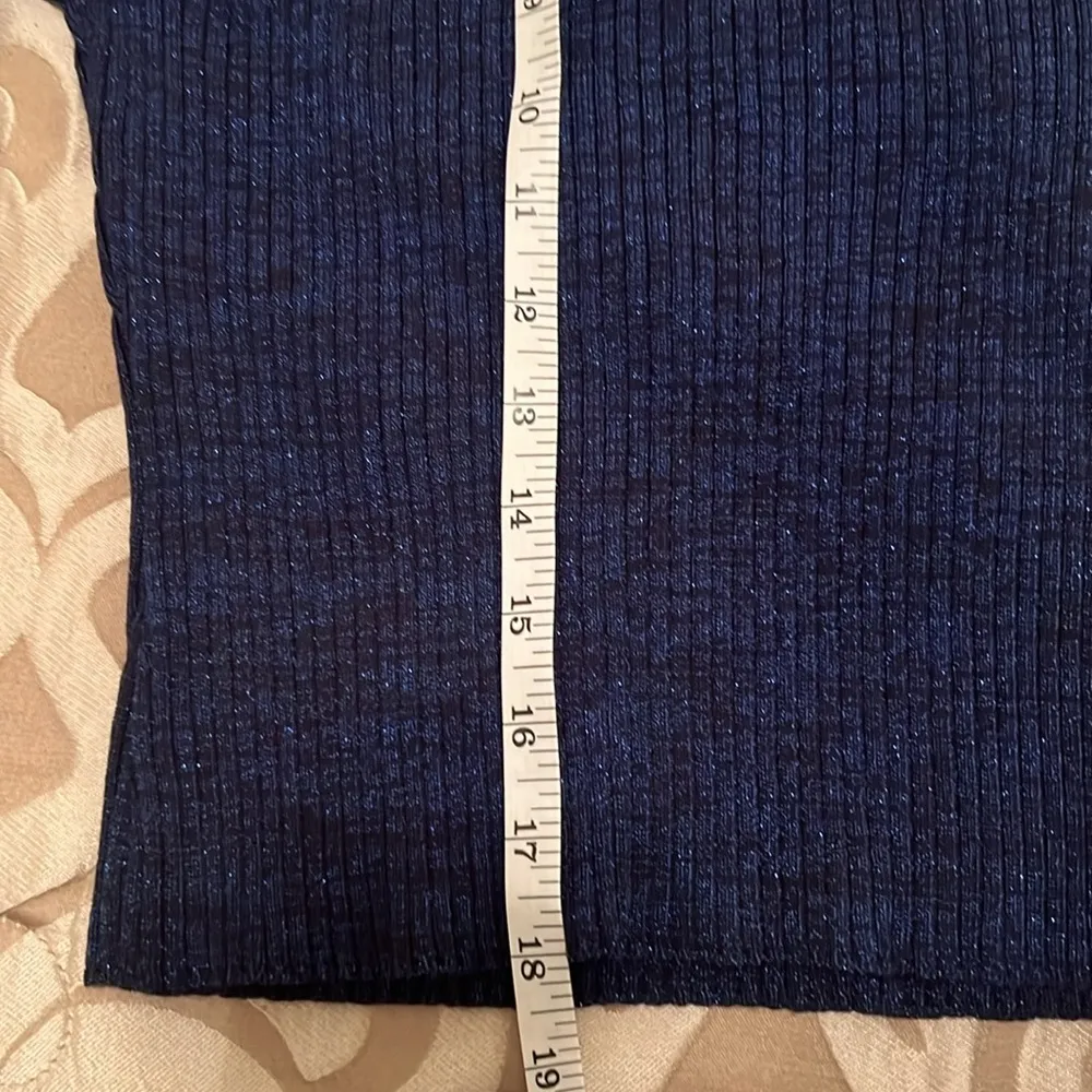 💥REDUCED💥OPEN EDIT NEW Sparkle Cutout Sweater in Navy Blazer Small - Image 6