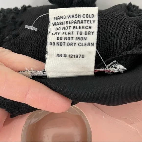 A. Calin flying‎ tomato Black PomPom Belted Romper SIZE MEDIUM - Image 10