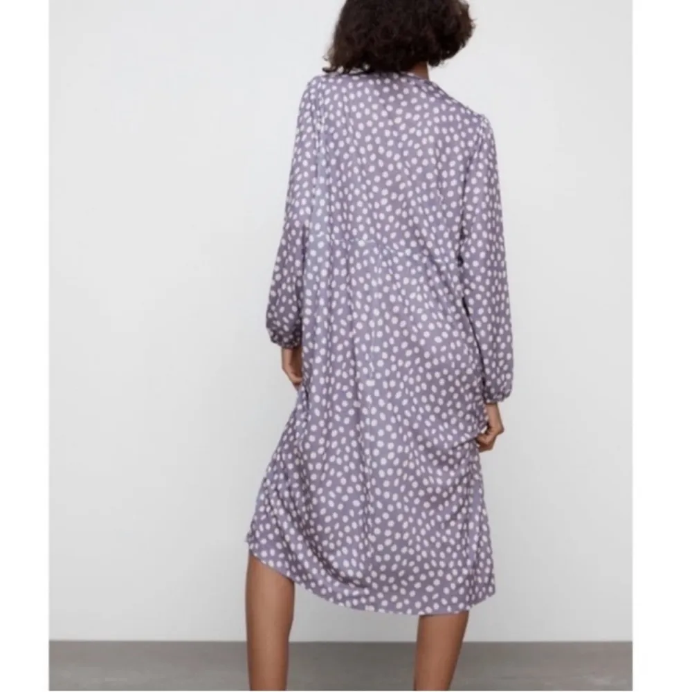 Zara Ruffle Front Polka Dot Dress - Image 2