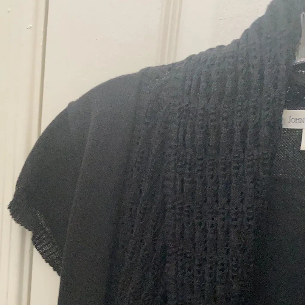 FINAL MARKDOWN John Paul Richard cap sleeve open front cardigan (S) Black - Image 2