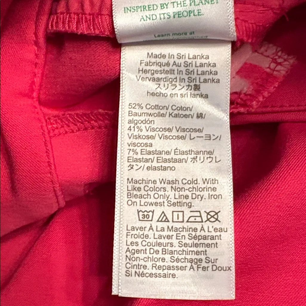 J Crew Factory women’s Remy wide leg cropped pant pink Size 2P NWT - Image 8