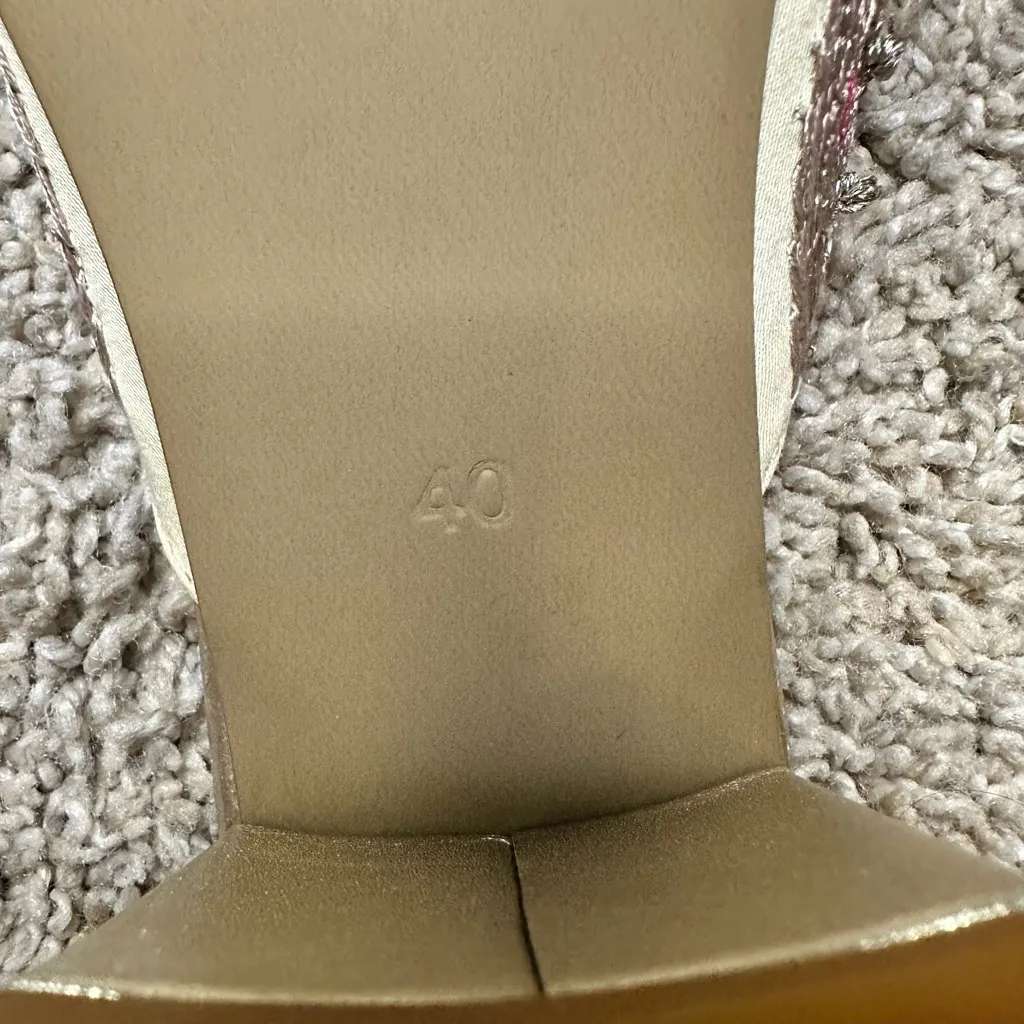 Fizzy Goblet x Payal Singhal Embellished Silver Block Heels mules NEW Size 40 - Image 9