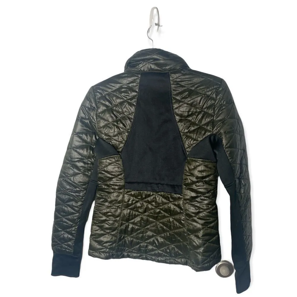 GUESS SZ M Packable Long Sleeve Puffy Quilted Jacket w/Bag and Hidden Hood - Image 4