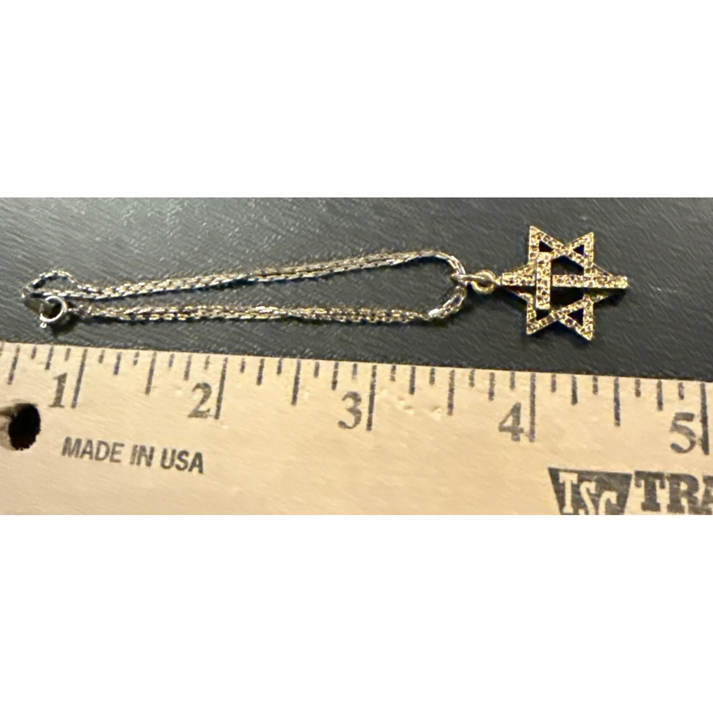 Gold Plated Star Of David With Cross Pendant 1 Inch - Image 3