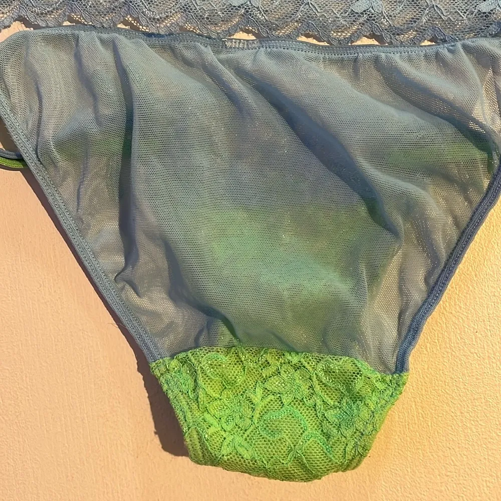 Vintage lace padded bustier Y2K small Green - Image 5