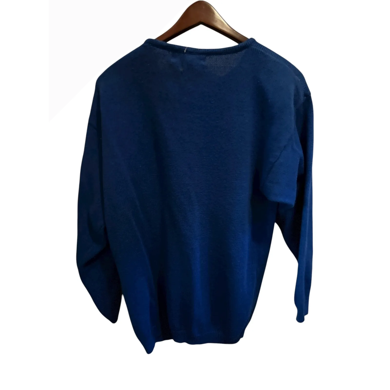 Celina Yang Blue Sequin Embellished Floral Knit Sweater Top Women's Size L Size L - Image 2