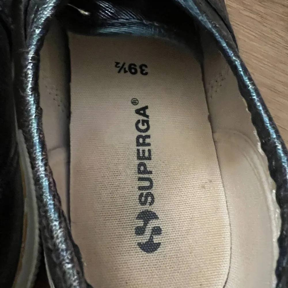 Superga Italian Metallic Blue Shoes - Image 4