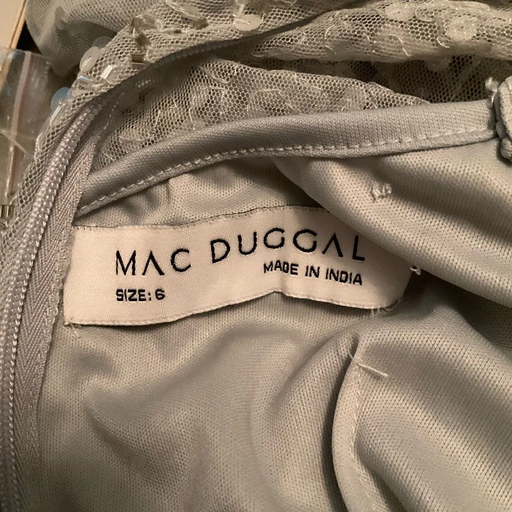 Mac Duggal 93655 Womens CAPE SLEEVE BEADED TEA LENGTH A-LINE DRESS - Image 15