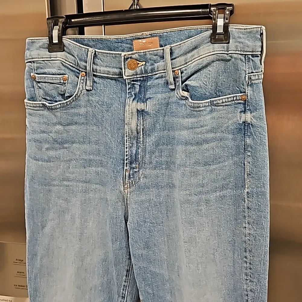 💕MOTHER💕 The Insider Sneak Fray Jeans ~ Love On The Beat 31 NWOT Blue - Image 14