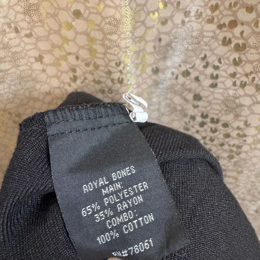 Royal Bones By Tripp Black Red Pleated Mini Skirt Large - Image 4