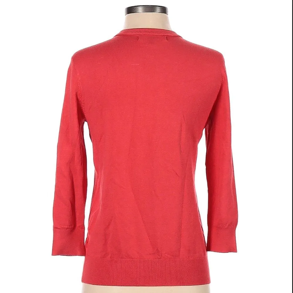 Ellen Tracy Cardigan Sweater Red Pink - Image 2